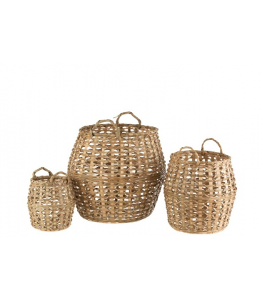 SET DE 3 CESTAS BAMBU NATURAL