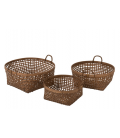 SET DE 3 CESTAS TRENZA BAMBU